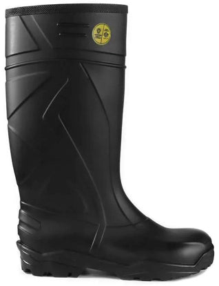 Bota V-Flex 942 PVC con Puntera de Acero Negra