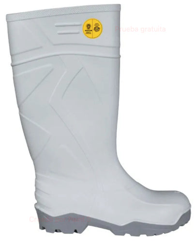 Bota V-Flex 943 PVC con Punta de Acero Blanca