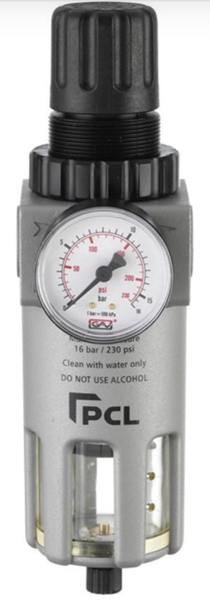 Filtro regulador de presion de aire PCL ATC12 1/2" 0-170 psi
