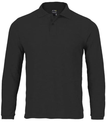 Polera Activex Pique Negra M/Larga UPF 40