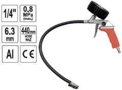 Pistola infladora de neumáticos con manómetro