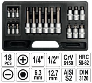 Juego de Dados Phillips y Paleta 1/4 y Dados Imbus 1/2 - 18 piezas